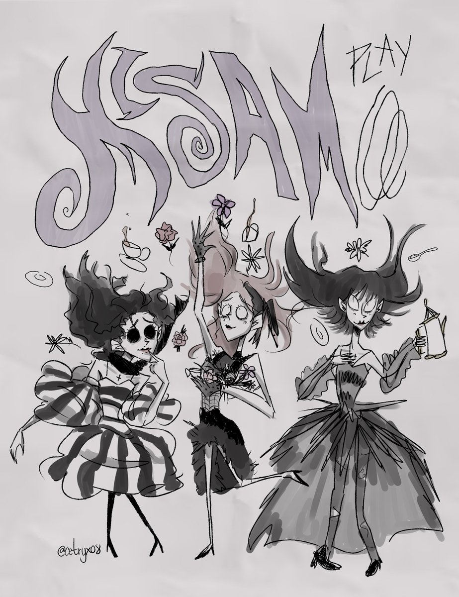 MISAMO fit so well with Tim Burton's vibe, i had to make a version inspired by his style 🖤🖤🖤

#TWICE #트와이스 #SANA #MINA #MOMO #MISAMO_PLAY