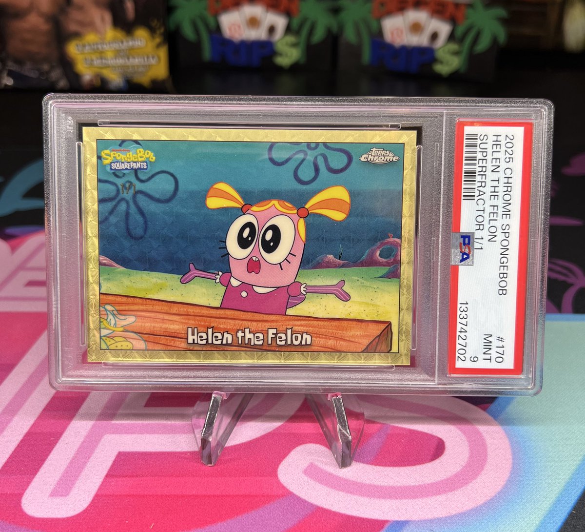 Helen the Felon 1/1 Superfractor Topps Chrome SpongeBob