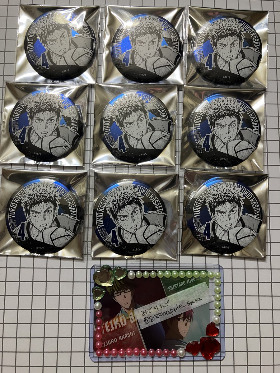 交換譲渡】黒子のバスケ 黒バス デコレクション缶バッジ デコレ缶 譲