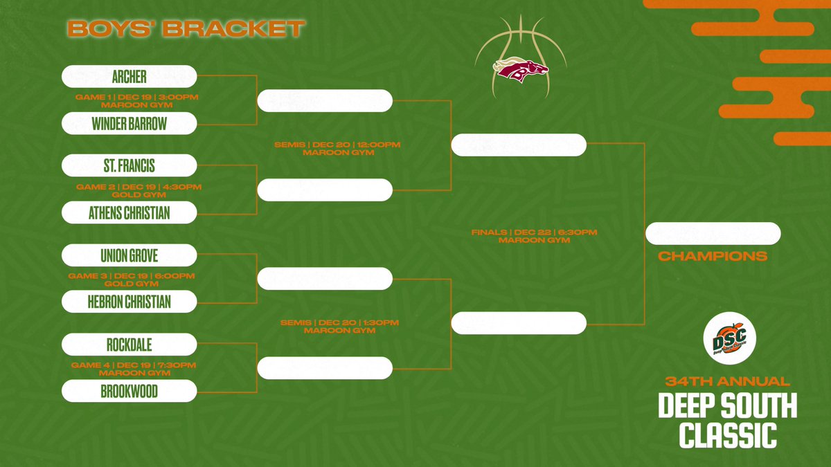 BHSBroncosHoops's tweet image. The 34th Annual Deep South Classic will take place this weekend at Brookwood High School. Come watch some of the top boys and girls teams in the state compete!
@Bwoodsports @GDPsports @KyleSandy355 @hoopseen @OntheRadarHoops @swish_scout @BTS_Report @JHillsman