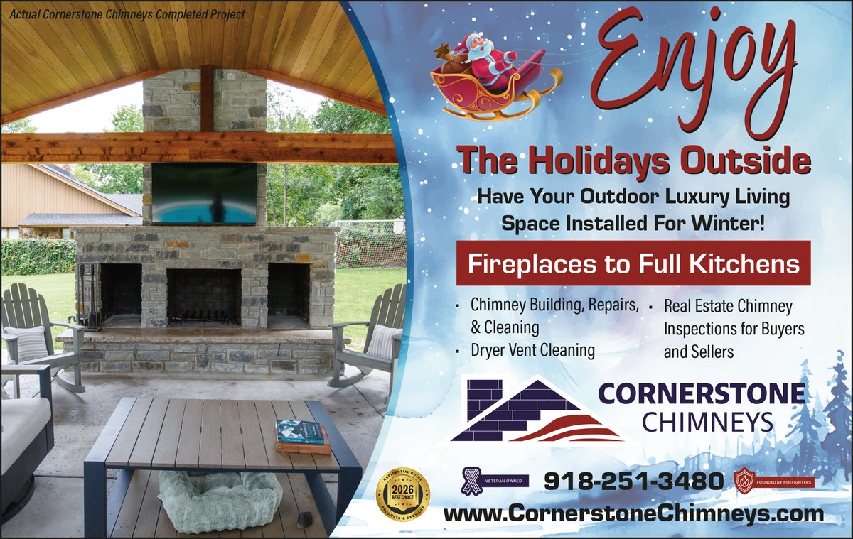valuenewsvalues's tweet image. Cornerstone Chimneys is a 2026 Best Choice GOLD SEAL Honoree! They are your go-to source for creating luxury outdoor living spaces!

#cormerstonechimneys #tulsa #fireplaces #FireplaceSafety #OutdoorLiving

valuenews.com/free-coupons-d…