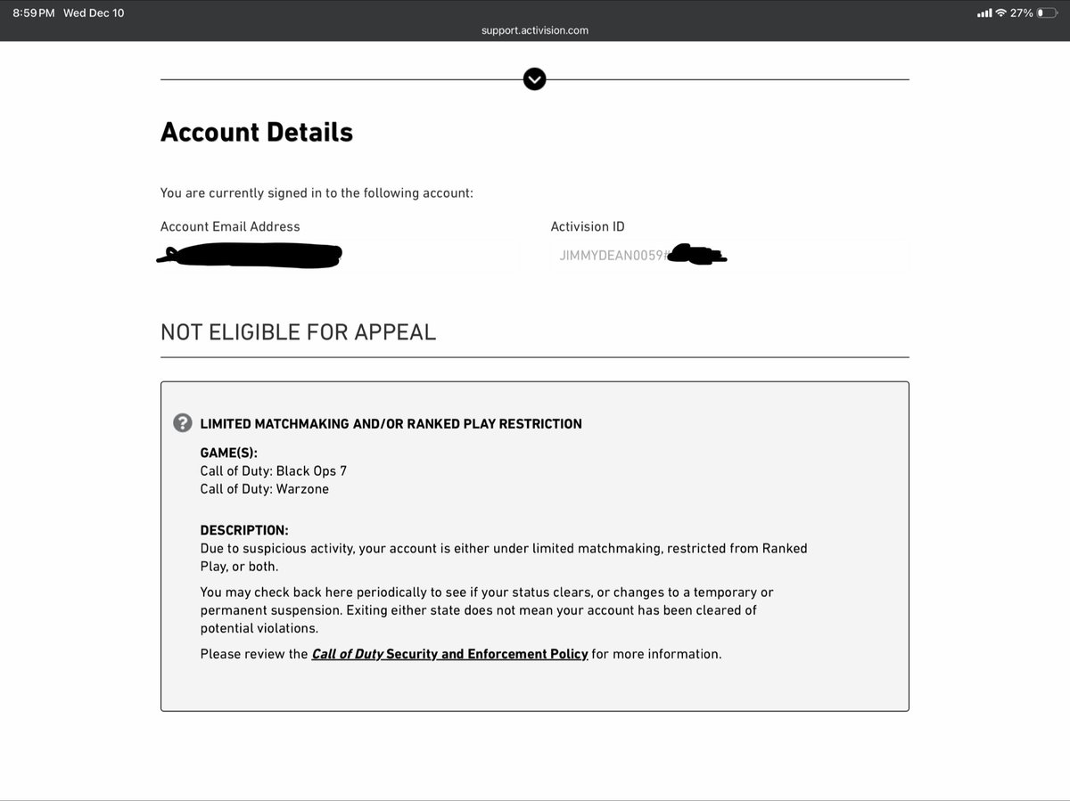 Was LITERALLY BANNED in #BO7 for Camping Like A Boss! 🤣😂🤣 but Ya Boy is Baaaccckkk!!!! Spam reported and finally found NOT GUILTY 👊🏾