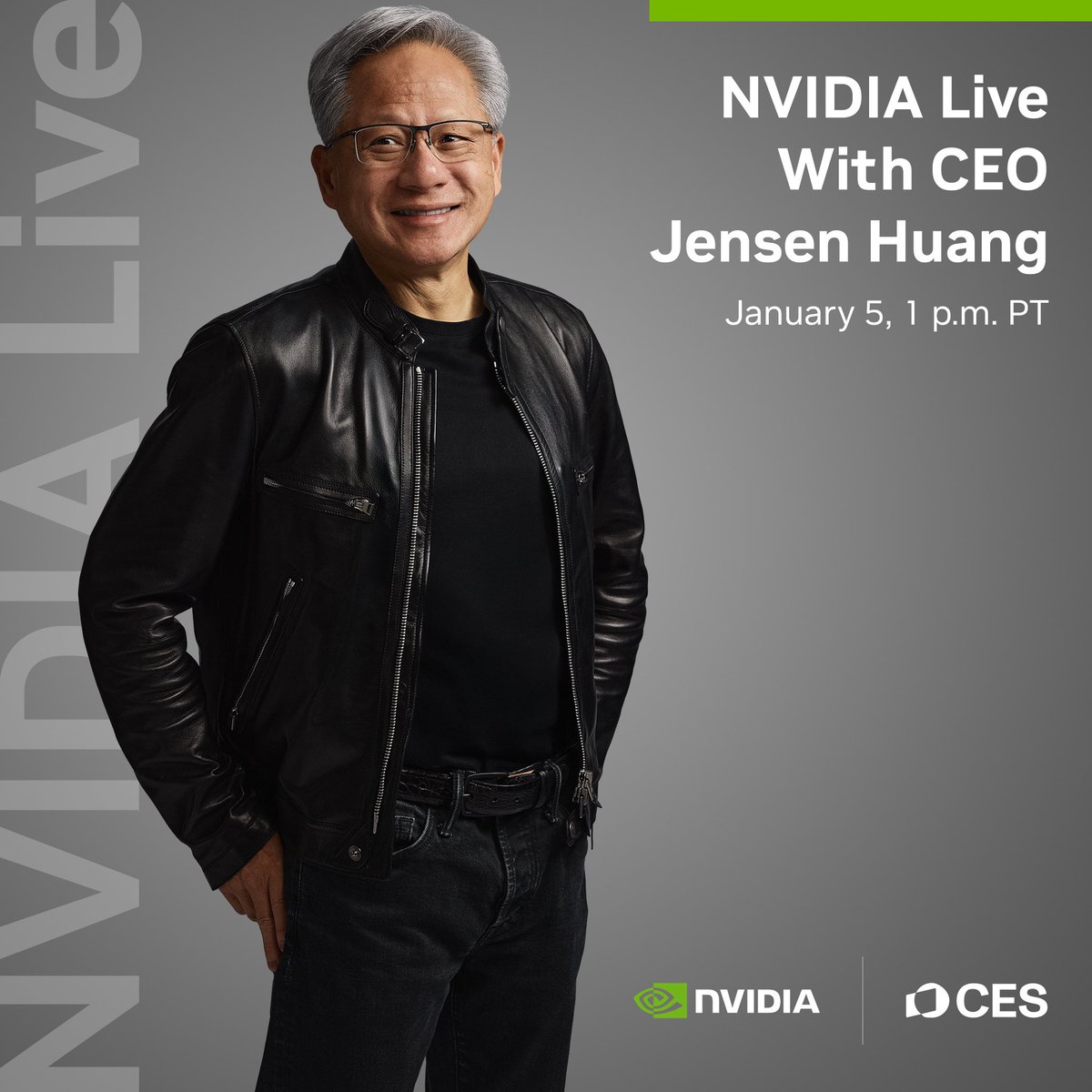 🔵MARKETEVANS: Jensen Huang di Nvidia parlerà al CES il 5 gennaio alle 10:00 ET in diretta.