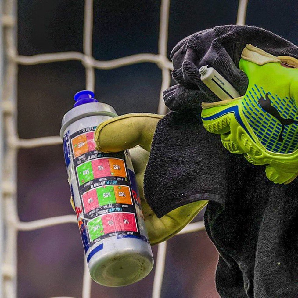 goncalo_diass17's tweet image. Esta é a garrafa de água de Jordan Pickford para o jogo com o Manchester City em 2024.

Sempre foi normal isto acontecer.

Eu acho que é a primeira vez que vocês vêem uma disputa de penaltis...