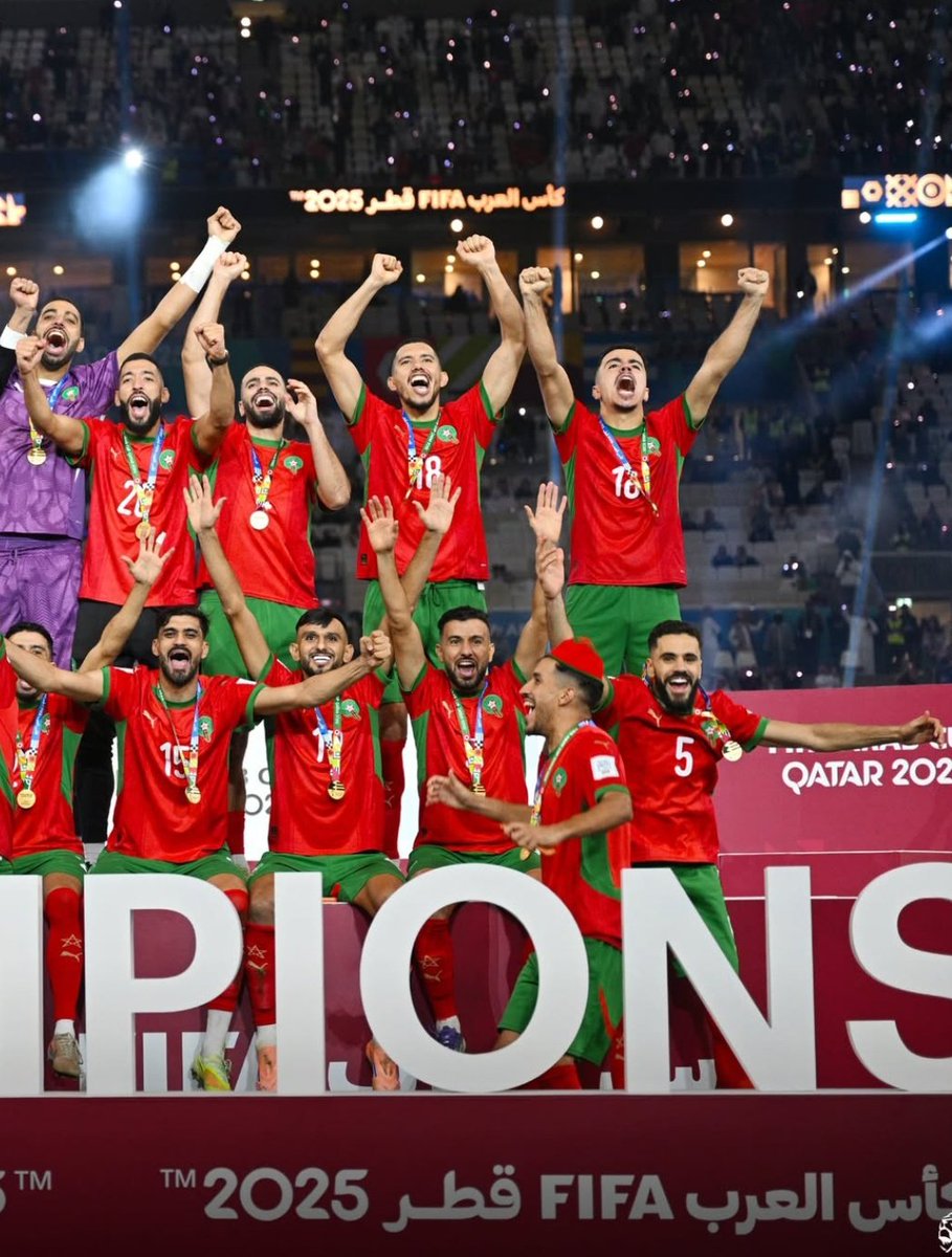 RaniaMaahi's tweet photo. قالوا هاتو المغرب، لبّينا النداء وجئنا ... بفريق من الدرجة الثالثة انتصرنا ... فلا تعبثوا معنا نحن الأسود 🦁🇲🇦

#كاس_العرب_FIFA_قطر_2025 #كأس_العرب_2025 https://t.co/UiNSCUFe9X
