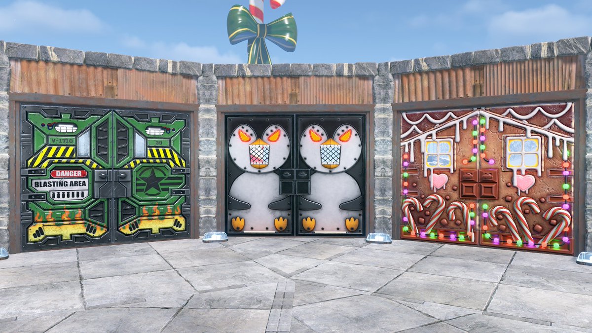 Bombshell SMDD, BlizzardID SMDD Twitch Drop AND the new Gingerbread Metal Double Door!

Quite impressive when they're all lined up!
#Rust #Playrust #Rustskins
Showcasing skins now if you want to see comparisons!
twitch.tv/hedgesn
youtube.com/live/nHCqJbqCi…