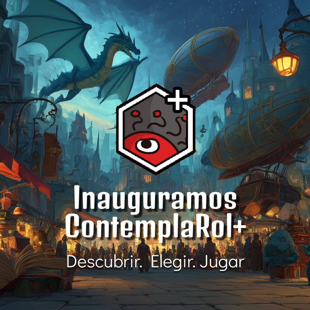📅 27/12
🕔 17:00 a 22:00 h
📍 ContemplaRol

Inauguramos ContemplaRol+ 
Descubrir. Elegir. Jugar.

Un espacio puntual para explorar juegos de rol seleccionados. 

Además, durante la jornada habrá mercadillo de segunda mano.

Más info: meetup.com/es-ES/contempl…