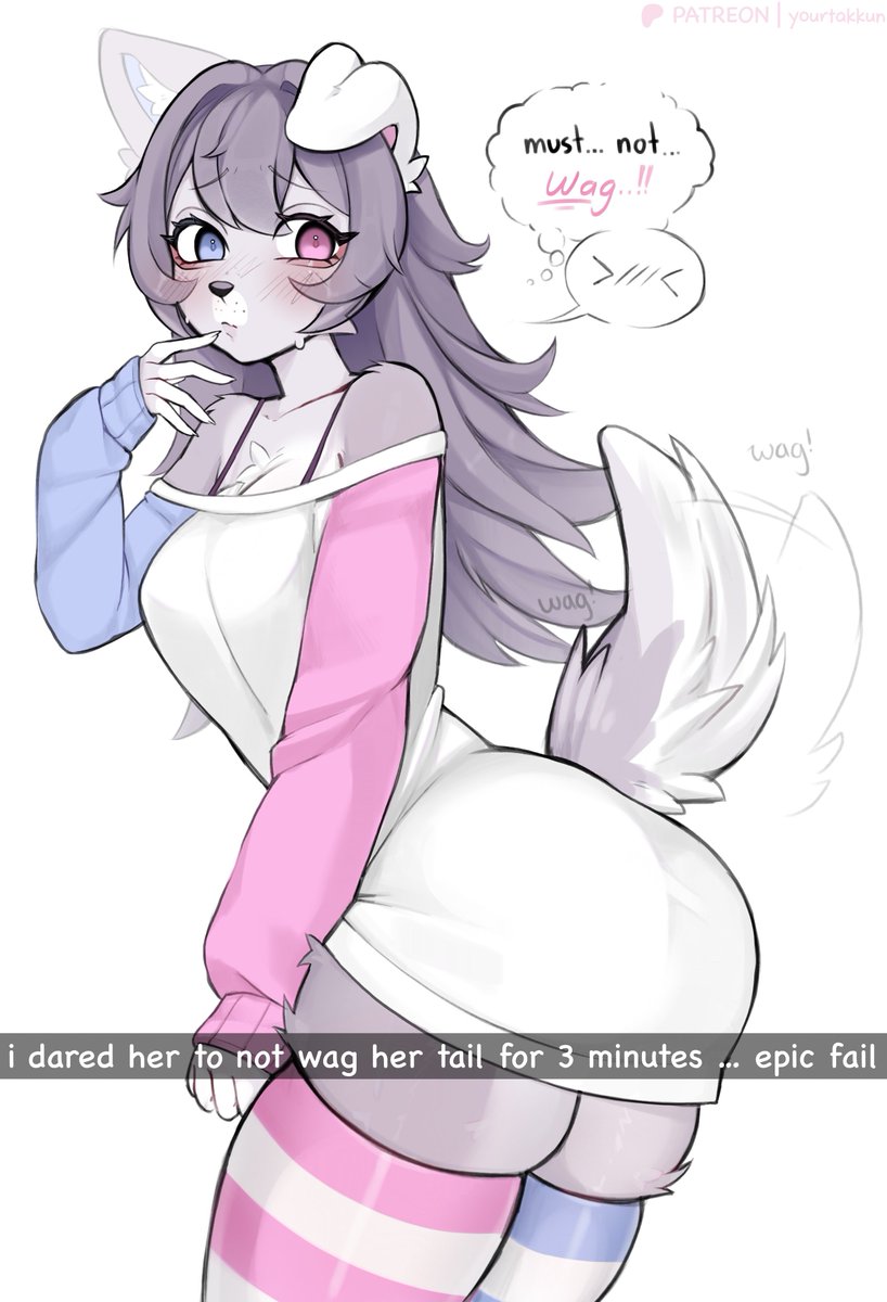 yourtakkun's tweet image. is this the hardest challenge for puppy girls? 🩷🩵
「 @Nagiibo74 」