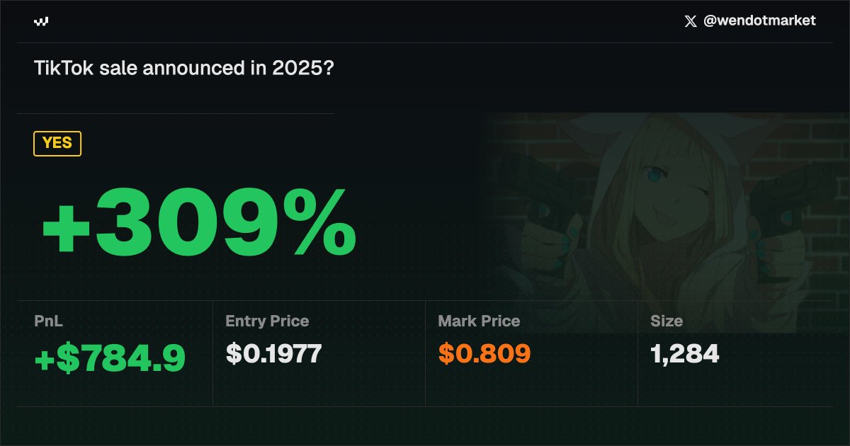 _fripon's tweet image. market down, portfolio up

🧑‍🍳 sniping news on @wendotmarket