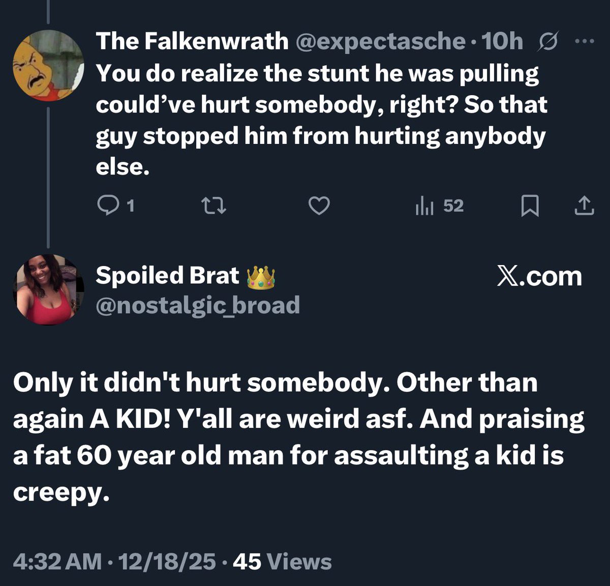 expectasche's tweet image. Of course someone like you blocked me, @nostalgic_broad.