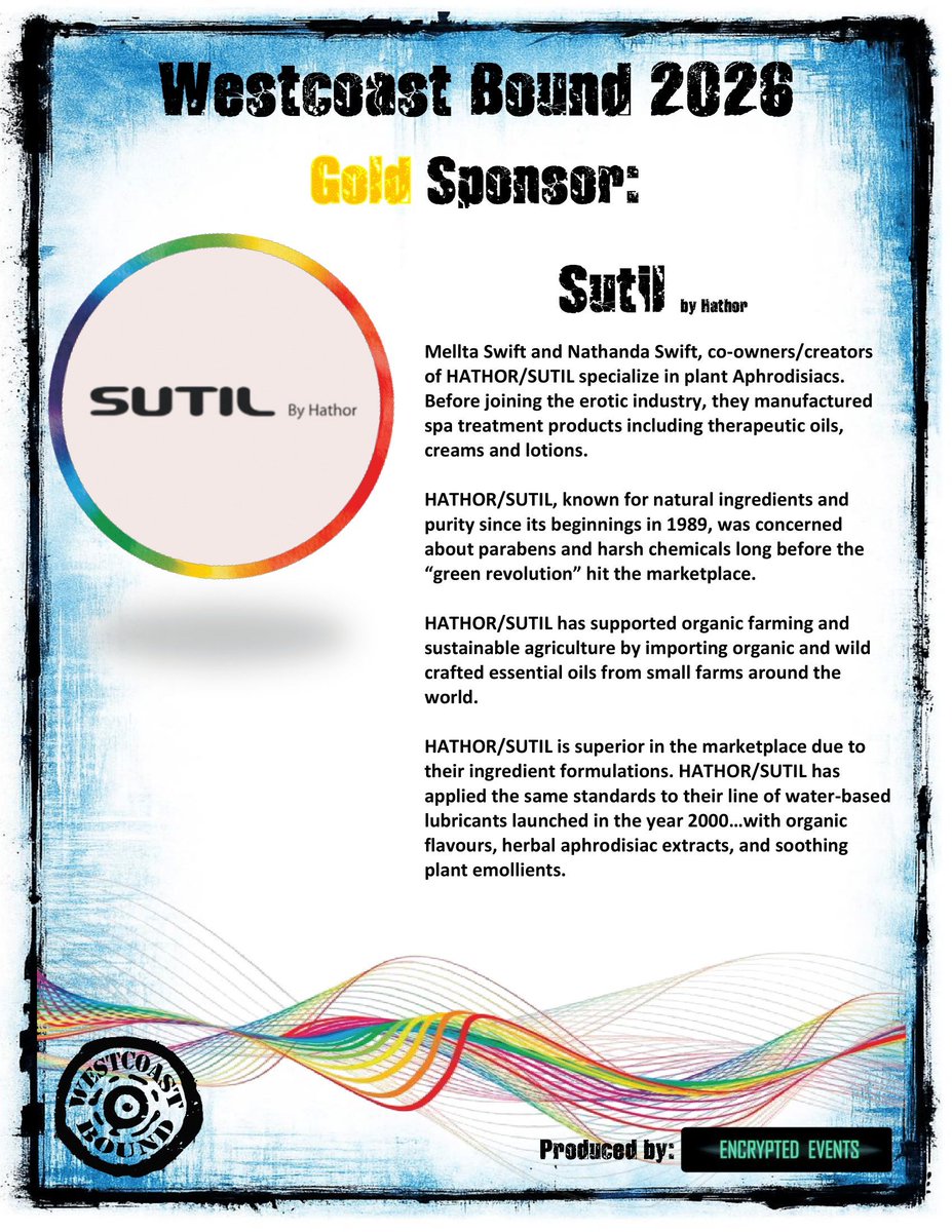 Today we are featuring Gold Sponsor Sutil.  Have a look at their story: sutillube.com     #wcbound #encryptedevents
