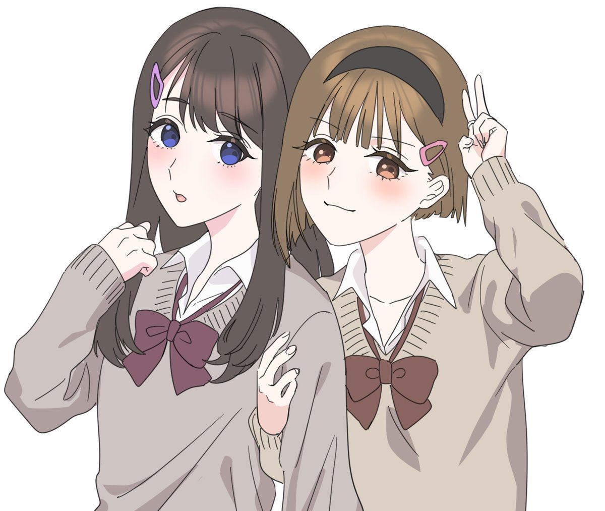 （中途半端にギャル化）（カノジョで～すって調子に乗ってる崎）