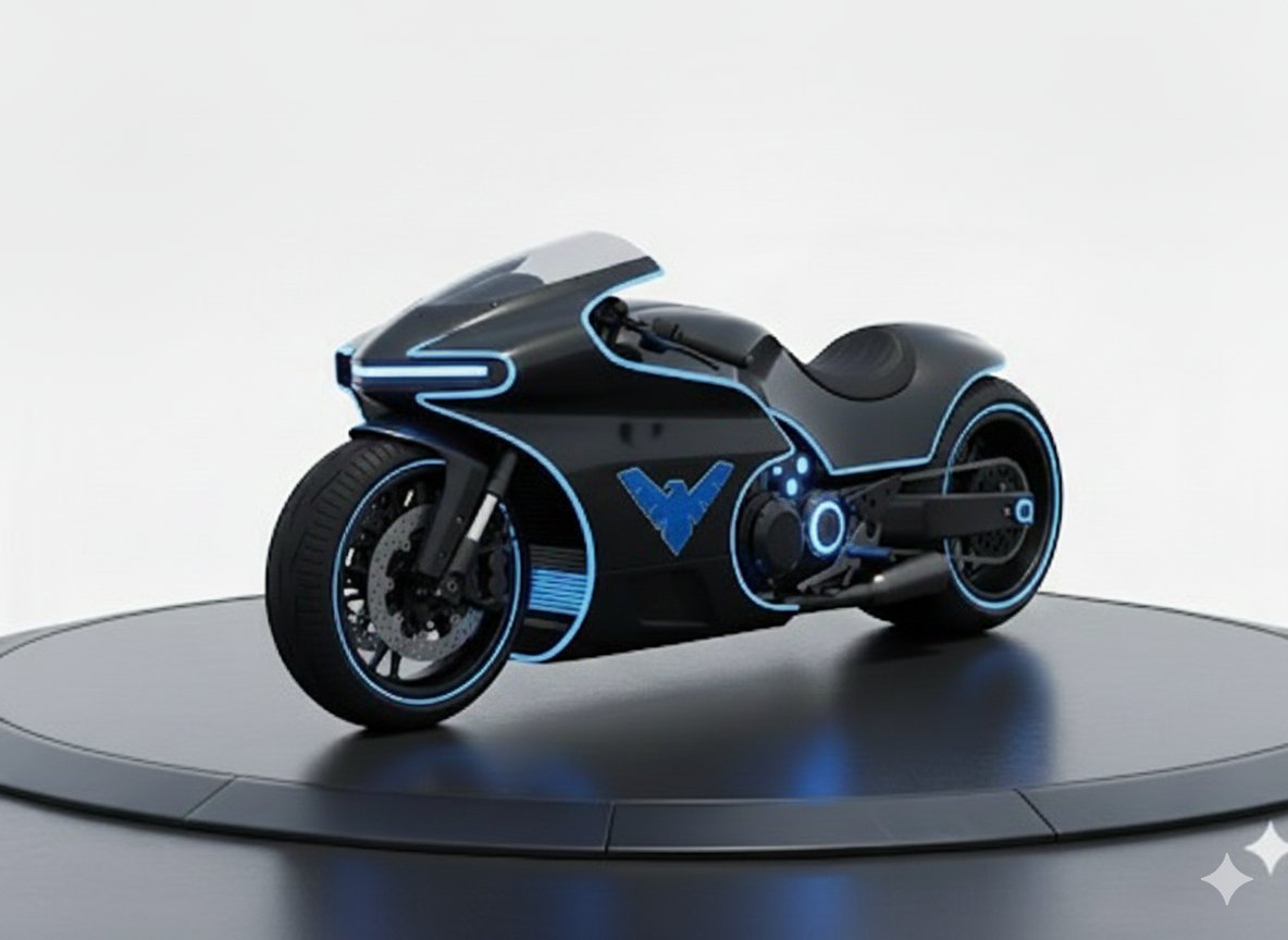 Cragus07's tweet photo. @JamesGunn retro Nightwing Bike https://t.co/6csbDMrkyb