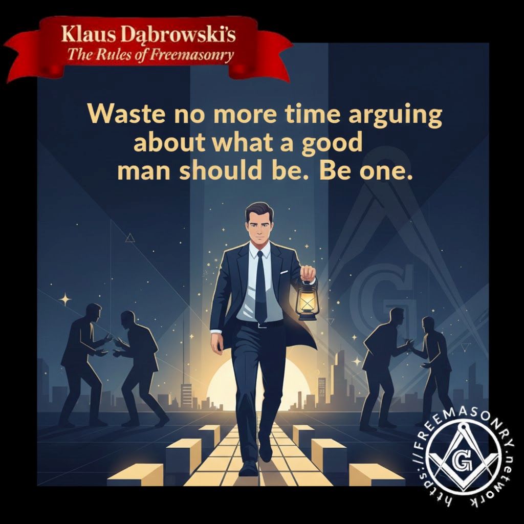 FreemasonryNetw's tweet image. Less talk.
More work.
More integrity.

🔺
#Freemasonry #BeOne #MasonicValues #InnerWork #RoughAshlar #TheRulesOfFreemasonry #FreemasonryNetwork #Freemasons #Masonic #Lodge #Charity