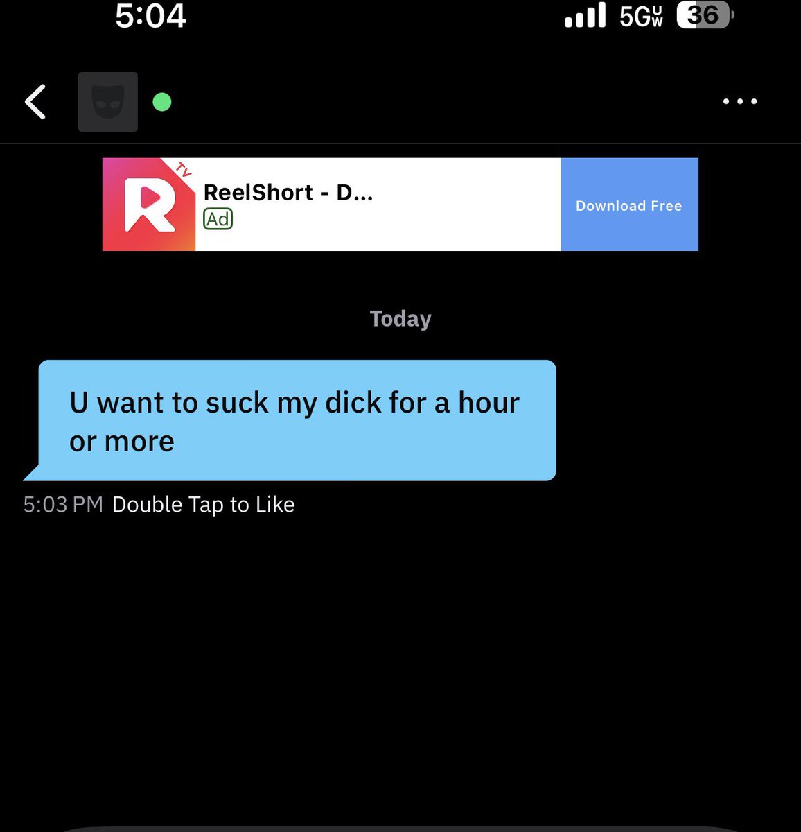 LilDirewolf's tweet photo. A full hour or more?!!? That’s wild #grindr https://t.co/HW4JKyFgJQ