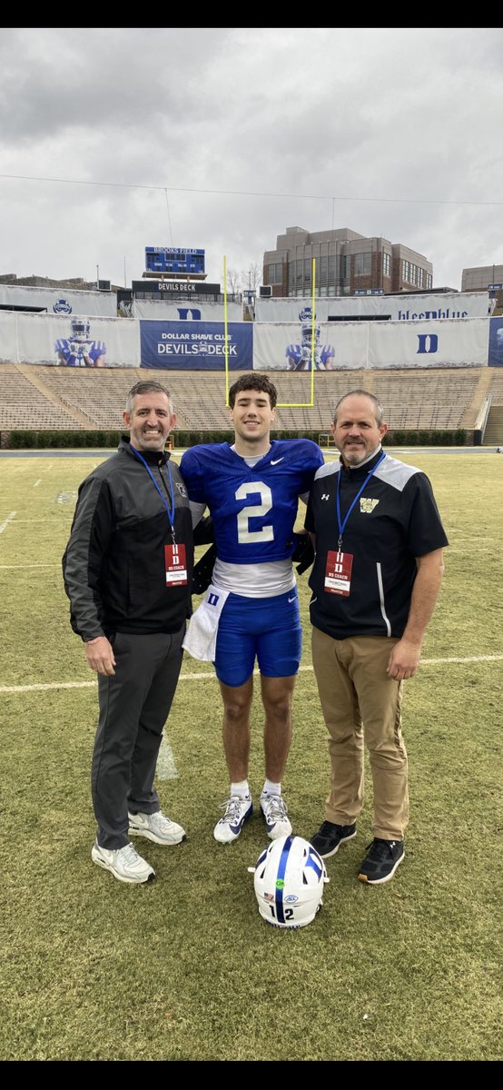 Coach Fussell and Coach Stokes took a short road trip to Durham to check out Dan the Man as he and the Blue Devils prepare for the Sun Bowl. Tune in New Year’s Eve at 2:00! Onward Bulldogs!! <a href="/Dan_Mahan10/">Dan Mahan</a> <a href="/DukeFOOTBALL/">Duke Football</a>
