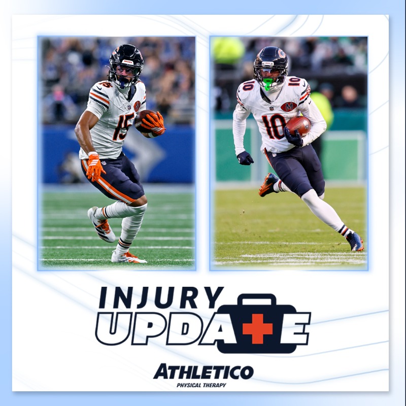 ChicagoBears's tweet photo. Rome Odunze &amp; Luther Burden III have been ruled out of Saturday night's game vs. Green Bay