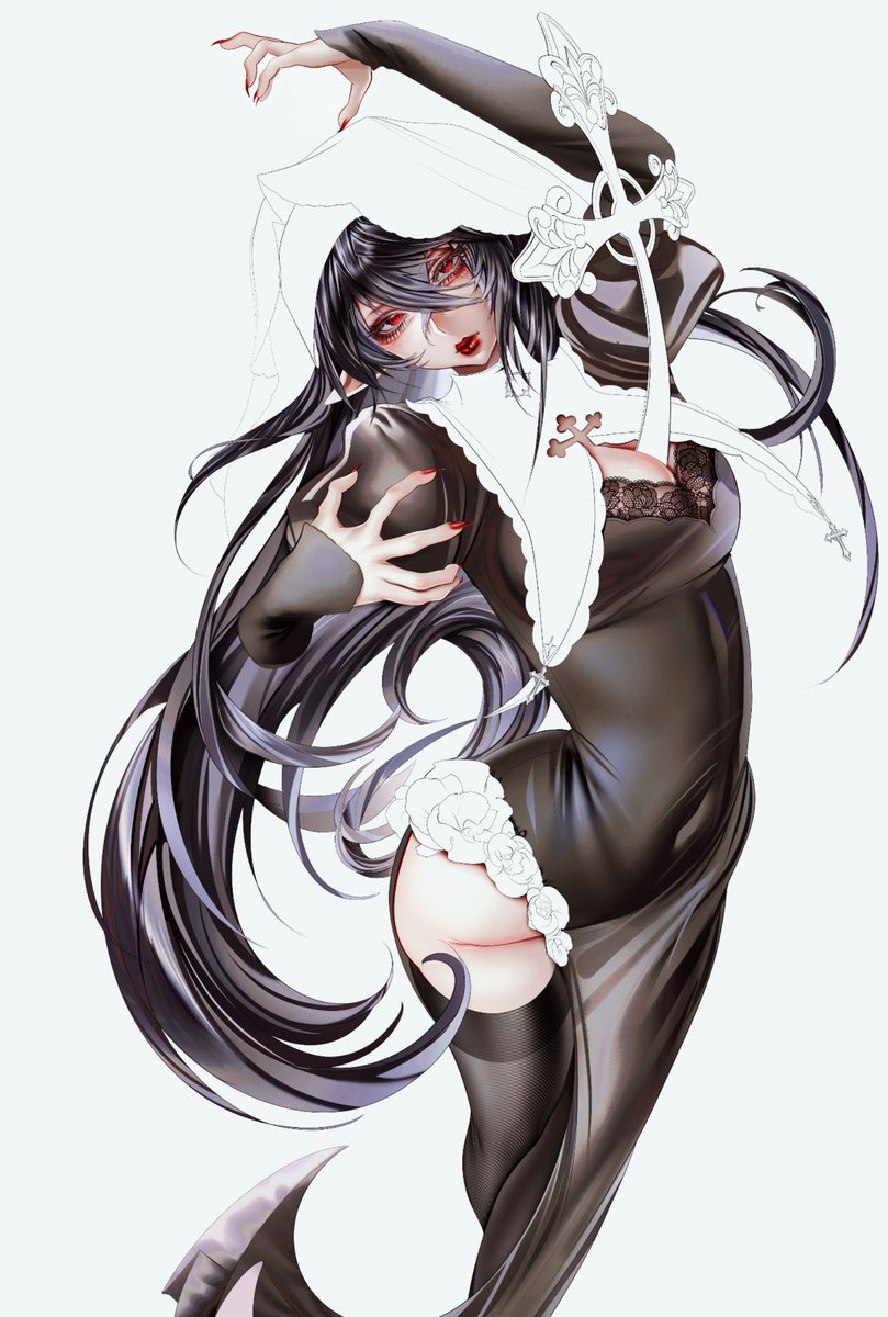 Myuutew's tweet image. Nunako wip! Will you pray to her?