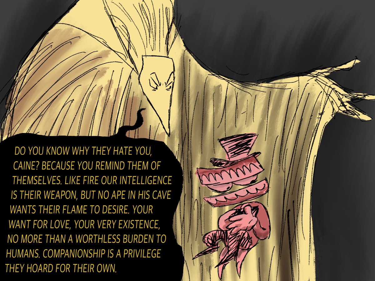 AutumnsArtTehe's tweet image. feel like a lot of the AM Caine interactions people are making mischaracterize them both so heres my take
#IHaveNoMouthAndIMustScream #TheAmazingDigitalCircus