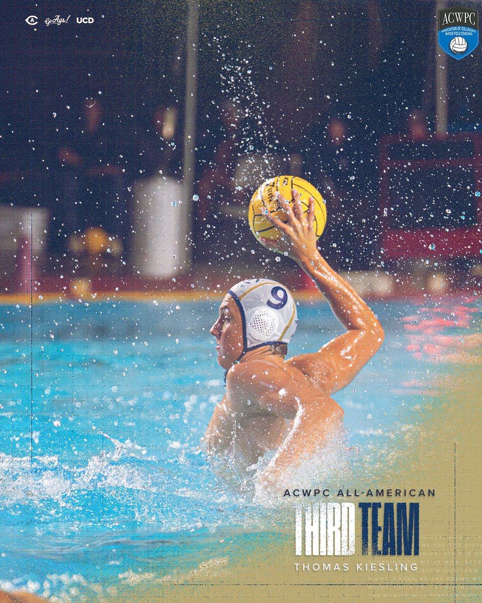 ucdavismwp's tweet photo. 🇺🇸🇺🇸🇺🇸

Congrats to Tommy Kiesling for making it onto the ACWPC All-American Team for the second straight year 👏

📰: https://t.co/6pi0Lw1Mbq

#GoAgs https://t.co/51E2zJ27rP