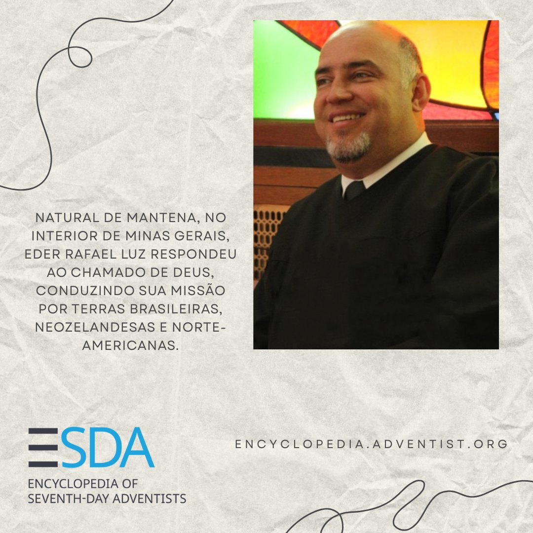 EncyclopediaSDA's tweet photo. Natural de Mantena, no interior de Minas Gerais, Eder Rafael Luz respondeu ao chamado de Deus, conduzindo sua missão por terras brasileiras, neozelandesas e norte-americanas. Veja mais detalhes na Enciclopédia Adventista, https://t.co/PGEbyB6kMT #AdventistHistory @iasd @iasdsudamerica