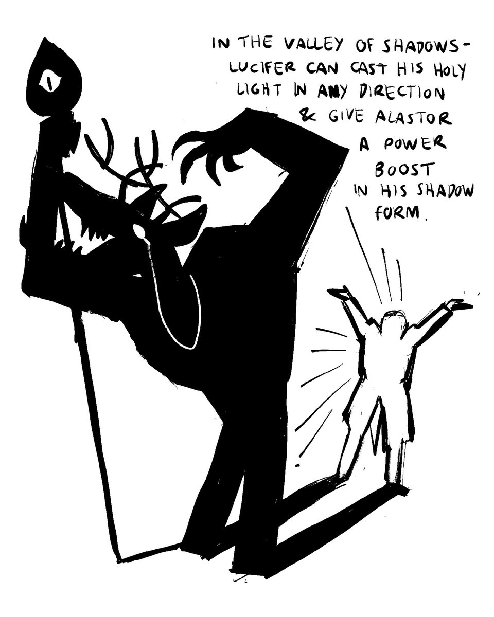 What new powers could Alastor have as Lucifer's executioner? Having fun doodling a few ideas…

#radioapple 
#Alastor 
#LuciferMorningstar