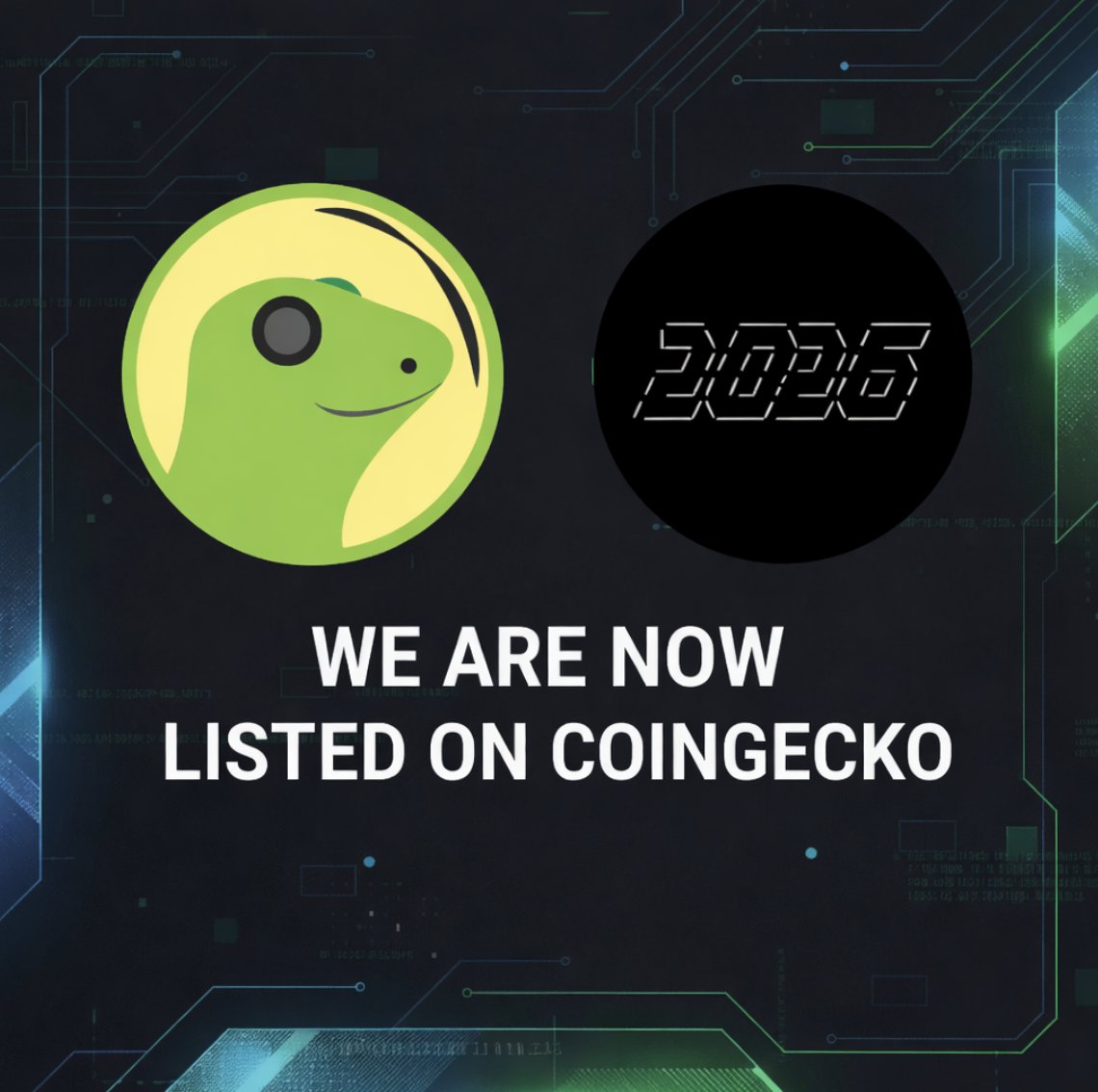 2026onpump's tweet image. We are officially listed on @coingecko 

$2026