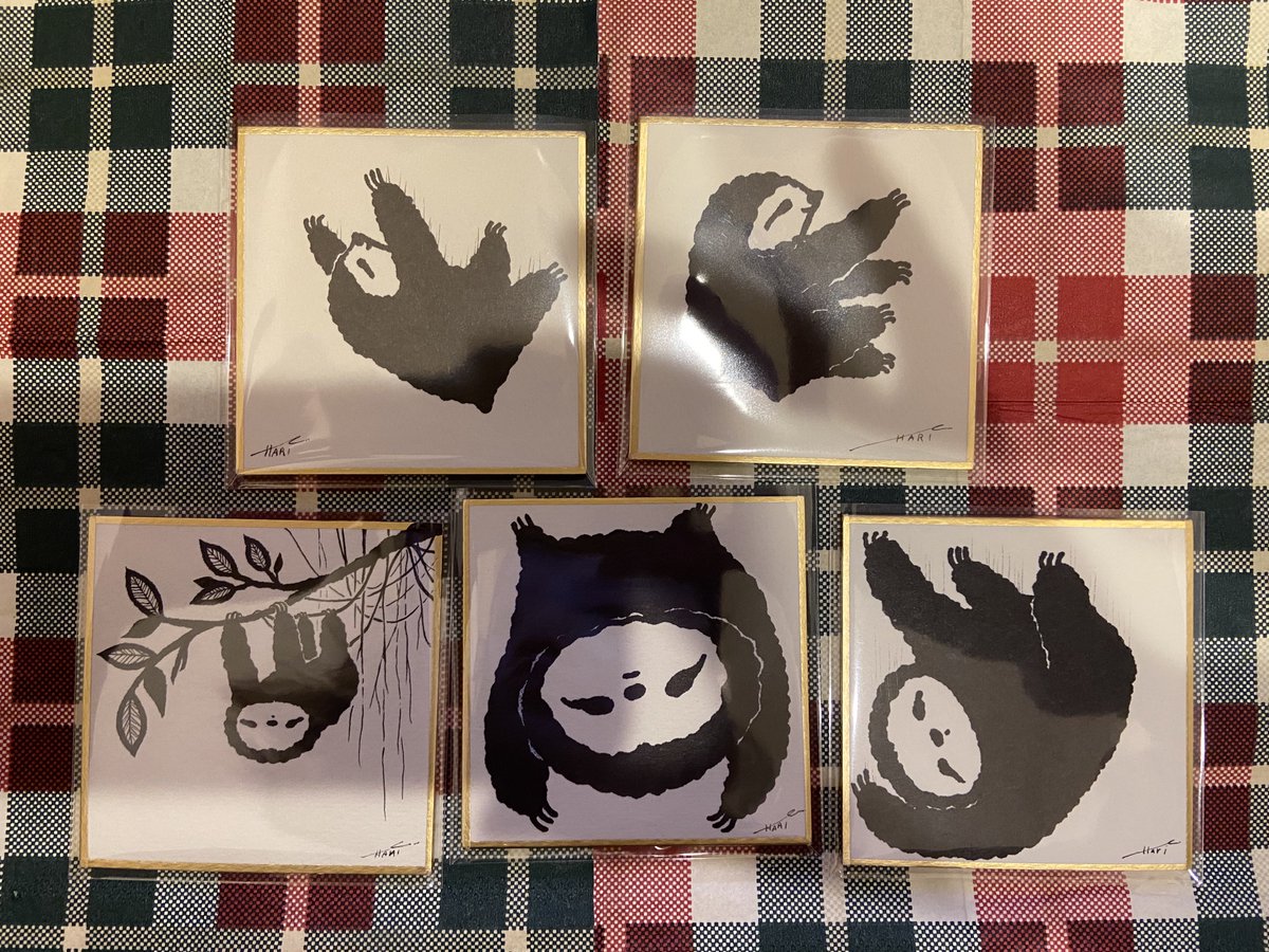 ナマケモノクリスマスマルシェ 豆色紙ころり。うっかり文字の向きを