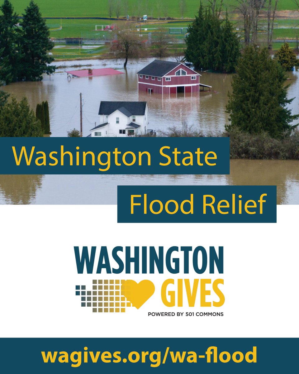 Throughout several counties in Washington State, flooding has displaced families and destroyed homes.

Please click the link below to find a list of Washington Gives organizations providing direct relief to those affected by this natural disaster.

wagives.org/wa-flood