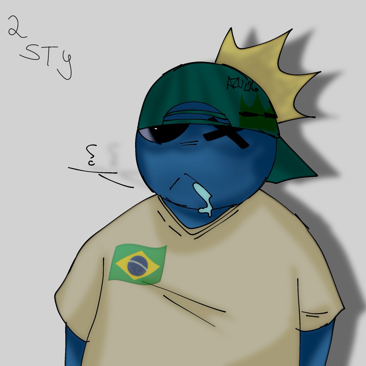 Blue_2342's tweet photo. Hehe! Brazilian blue! In my three styles, I was the one who had the idea to create a Brazilian AU of them..
#RainbowFriendsAu https://t.co/ubcq1jdT69