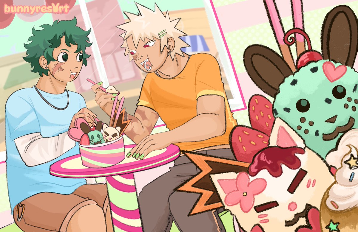 sweet treat🍨🎀 #wonderduodays #izkt