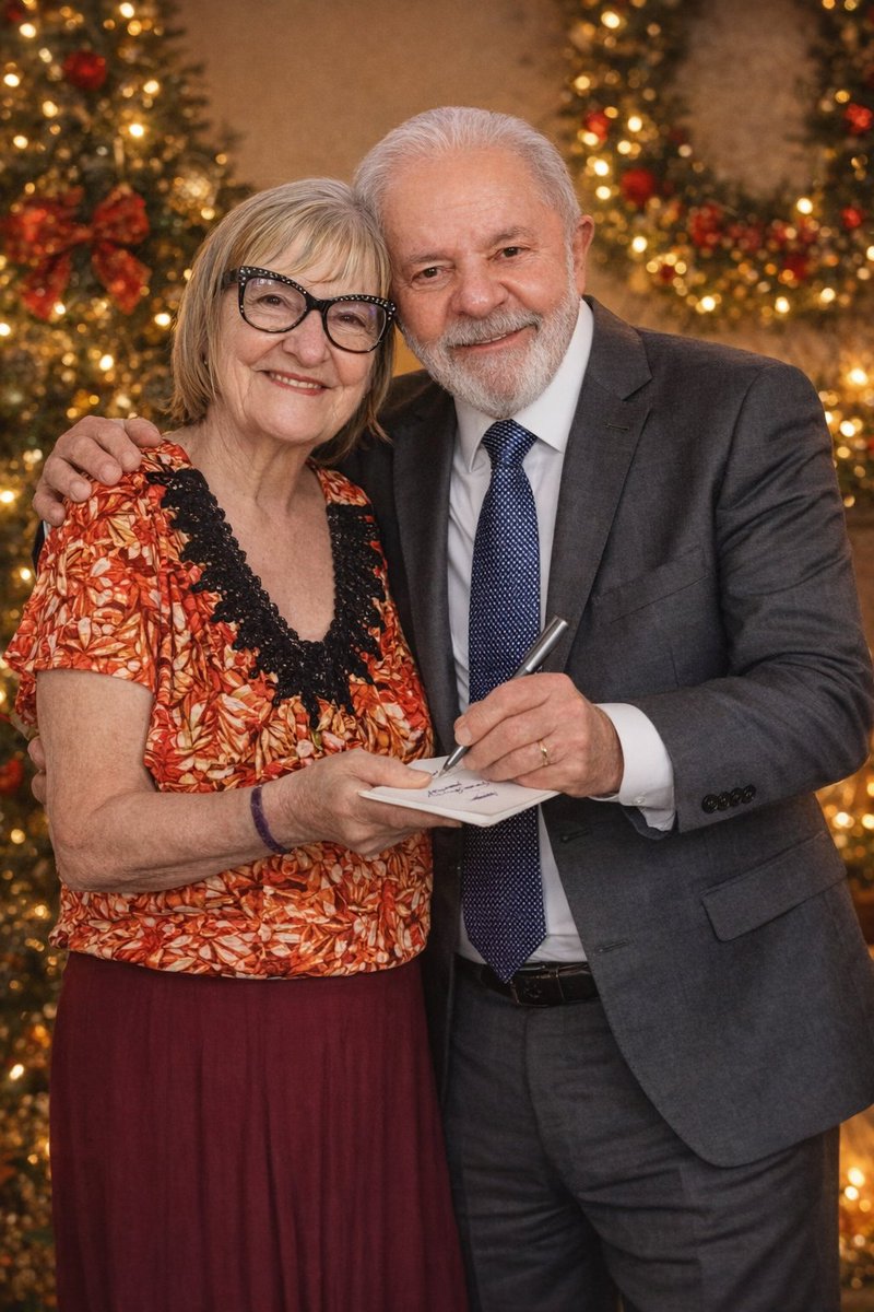 Recebendo autógrafo das mãos do Presidente Lula