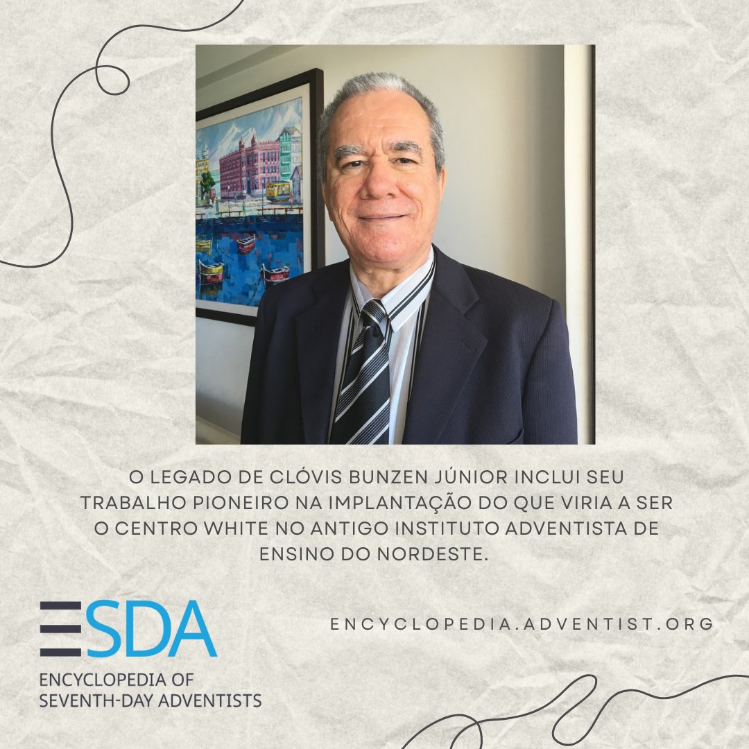 EncyclopediaSDA's tweet photo. O legado de Clóvis Bunzen Júnior inclui seu trabalho pioneiro na implantação do que viria a ser o Centro White no antigo Instituto Adventista de Ensino do Nordeste. Ver Enciclopédia Adventista, https://t.co/7S8SUNRFce #AdventistHistory @iasd @iasdsudamerica https://t.co/2QWDWnS7ub