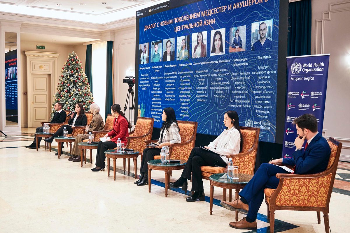 dejuan_andres's tweet photo. 🚀A major milestone for nursing &amp; midwifery in Central Asia Region!
Launch of the Strategic Directions for Nursing and Midwifery 2025–2030, a roadmap developed with 5 Ministries of Health and @WHO_Europe 

When we empower young nurses, we shape the future of health systems🌍 https://t.co/Ppk2jQpJI6