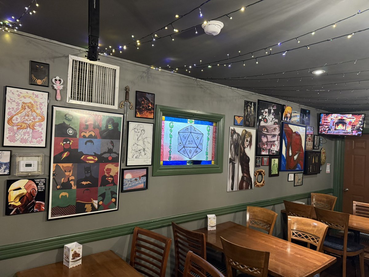 at a D&amp;D themed board game cafe right now and it is awesome!!