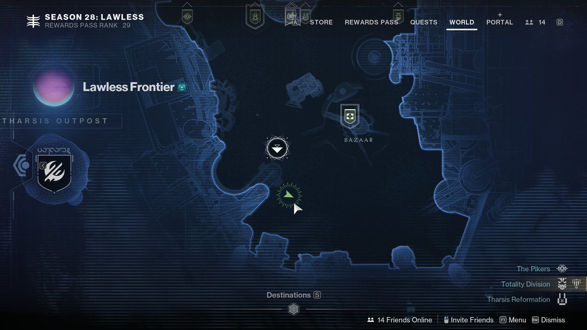 Eliksni_Hobo's tweet photo. Not my favorite spot since it's right next to the Risens transmat spot, but it's good for business traffic.  #destiny2 #Tharsis #Junk https://t.co/H5ASYNhe1q