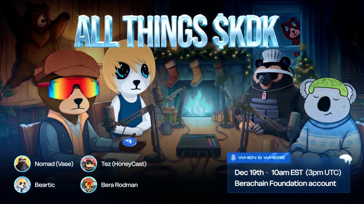 Let's chat $KDK

Join us on X spaces on December 19th, 10am EST (3pm UTC).

x.com/i/spaces/1nAJE…