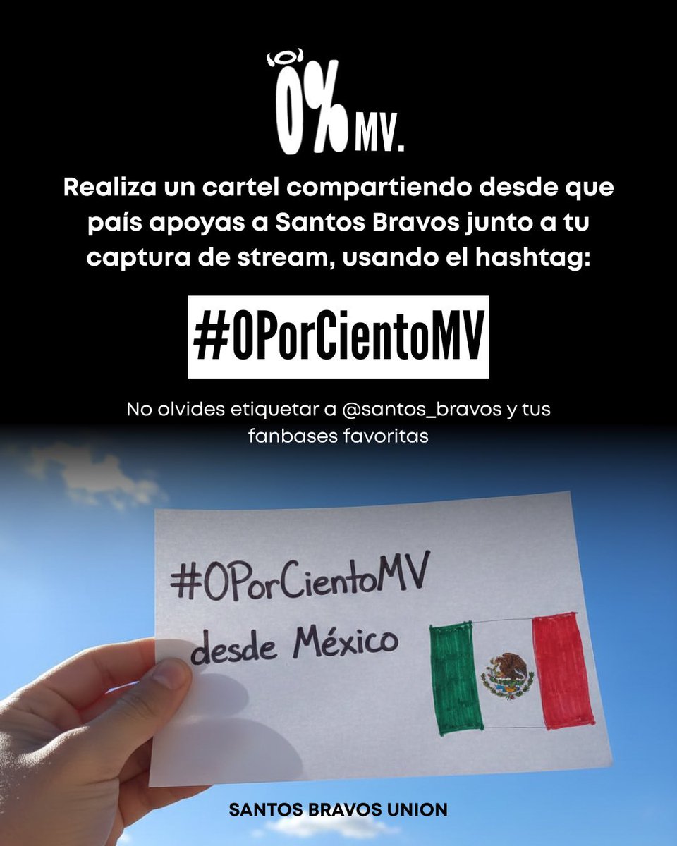 📲 DINÁMICA DE STREAM 🚨

Únete a esta dinámica GLOBAL para hacer tendencia #0PorCientoMV y lograr las metas 🤩

¡Participa desde cualquier parte del mundo y apoyemos a #SANTOSBRAVOS !
🇬🇹🇭🇳🇳🇮🇨🇷🇸🇻🇲🇽🇨🇴🇵🇪🇪🇨🇵🇦🇵🇷🇻🇪🇧🇴🇩🇴🇵🇾🇨🇺🇦🇷🇺🇾🇧🇷🇨🇱🇪🇸

No olvides etiquetarnos 😉💙
<a href="/santos_bravos/">SANTOS BRAVOS</a>