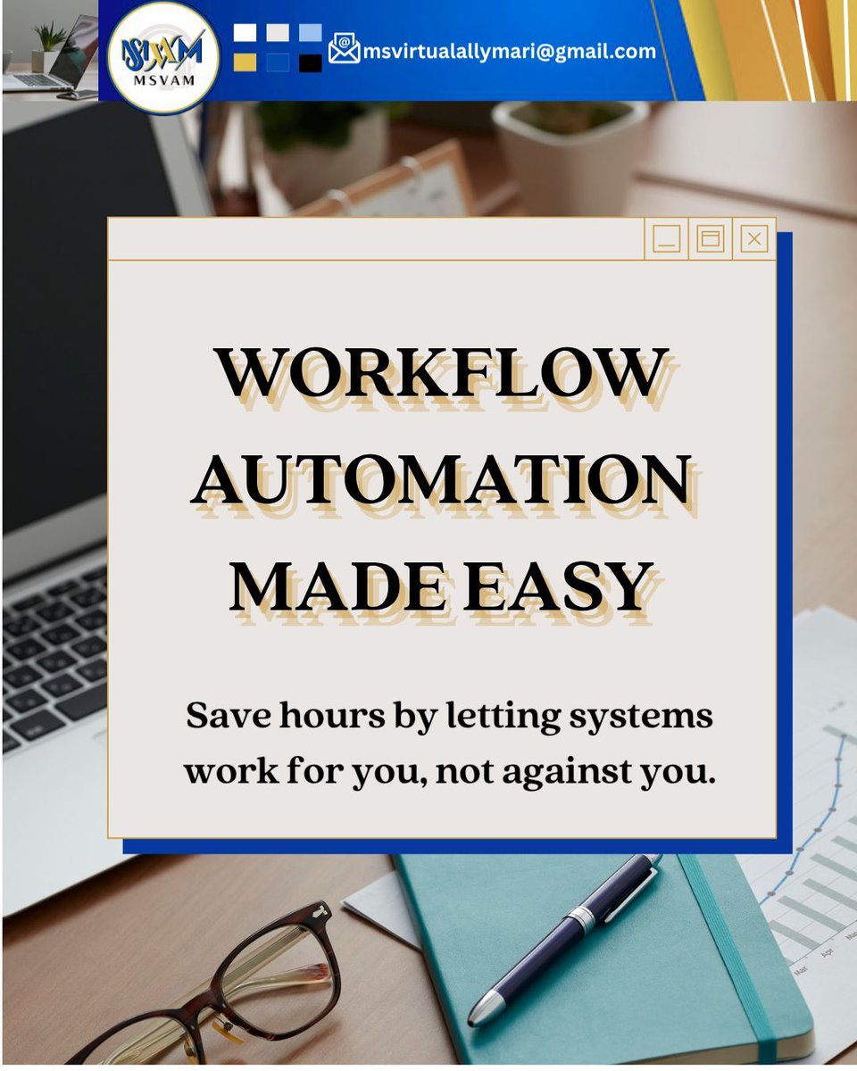 Basco_Marilyn13's tweet image. Automation benefits all, not just big businesses. Small automations, such as reminders and workflows, save time and reduce manual tasks. Consider offline systems for your next upgrade! #VASystems #VirtualAssistantSupport 

#AutomationTips #MSVAM #WorkflowAutomation