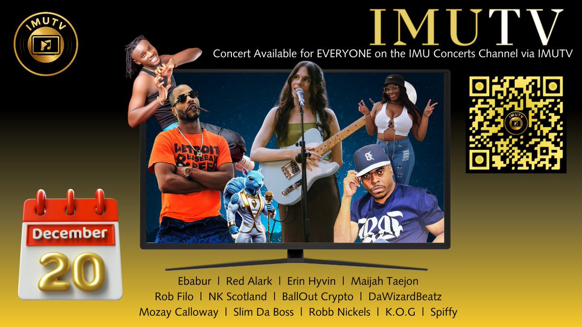 Tis the Season of Giving 🎁🎄
And this one is a bit special! 😲

Mark your calenders for December 20, as we host the very first Protectors Concert on TV via <a href="/IMUTV_tv/">IMUTV</a> - Available for EVERYONE! 🤯💃

With what's shaping up to be an insane concert with this incredible line-up;
👤