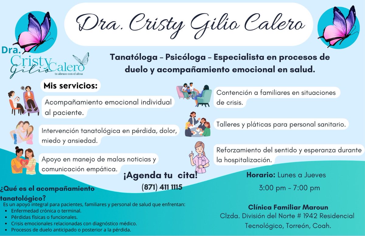 CristyGilio's tweet photo. ✨ Acompañamiento tanatológico y terapia emocional.
No tienes que vivir tu duelo en soledad.
Un espacio seguro para sanar, resignificar y seguir adelante. 🕊️
Citas presencial y en línea.

#Tanatología #DueloConsciente #AcompañamientoEmocional #SanarEsPosible https://t.co/iGk6XXbGMZ