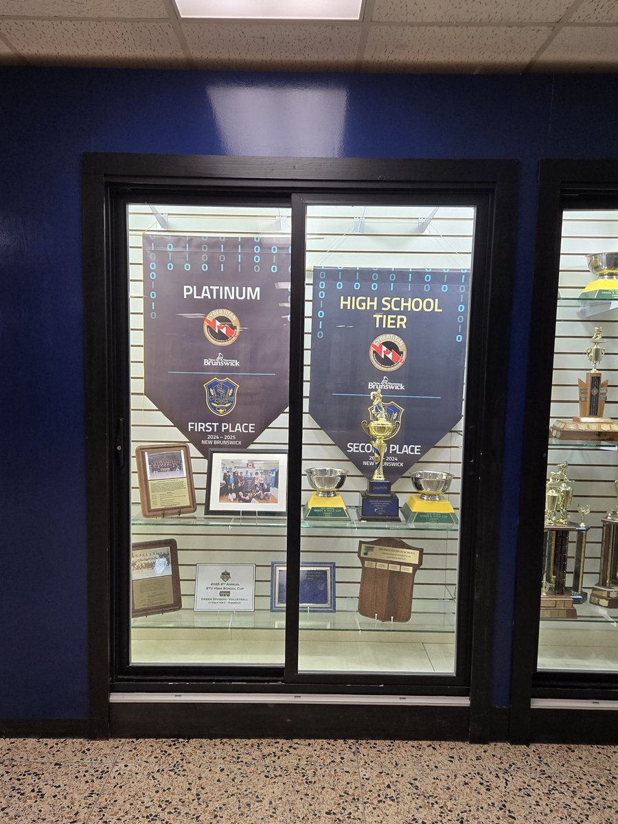 So cool to see CyberTitan banners in place with all the other school trophies and awards at OHS.