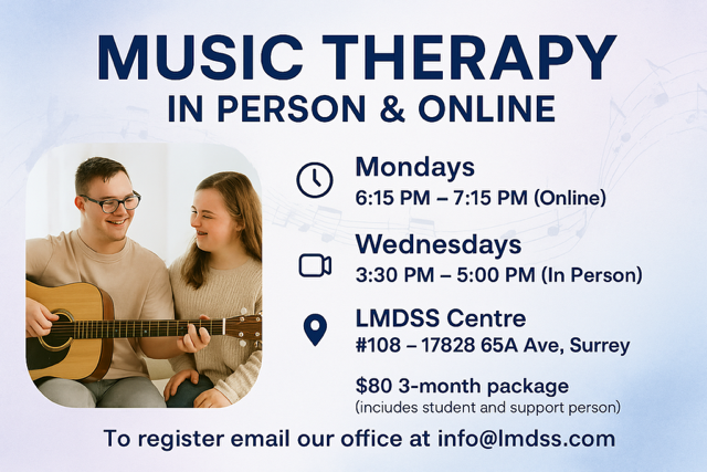 Music Therapy - mailchi.mp/567e149e0eeb/2… To Register email info@lmdss.com