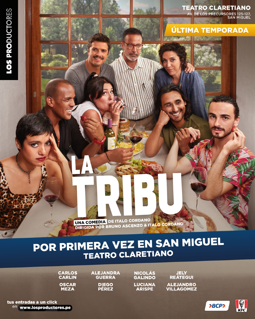 [#LATRIBU] Vuelve por una ÚLTIMA TEMPORADA 🤩🎭
Luego de tener un exitoso 2024 y 2025 con más de 60.000 espectadores, LA TRIBU REGRESA por una corta temporada y POR PRIMERA VEZ EN SAN MIGUEL 🙌🏼

✨DESDE EL 19 DE FEBRERO✨

Dirigida por Bruno Ascenzo e Italo Cordano
Escrita por