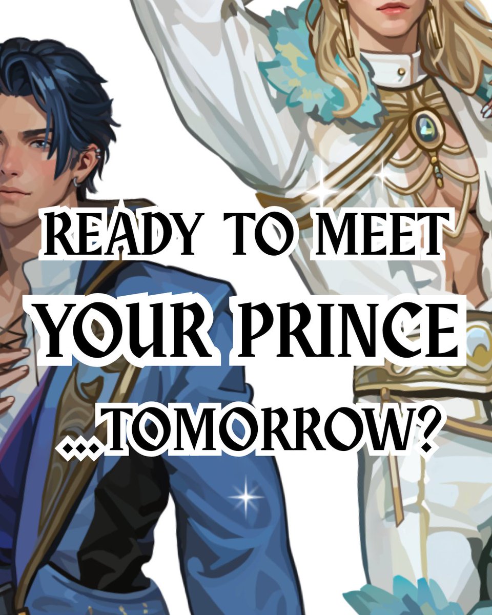 It's happening!!😍 We're revealing our Princes AND love interests for our upcoming game 'THE PRINCE IS A 10, BUT...' very very soon!💖💖

Play as a Princess trapped in a tower—5 Princes arrive to rescue you: choose one &amp; try to survive, with or without him!💗

Art: Dax (futotori)