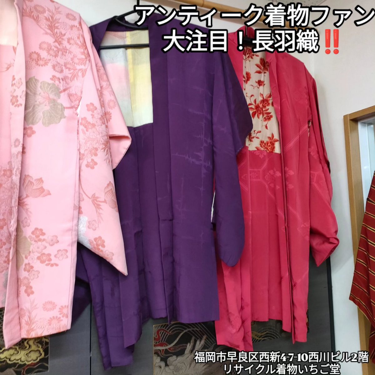 アンティーク着物ファン大注目の長羽織‼️ 錦紗（きんしゃ） 錦紗縮緬