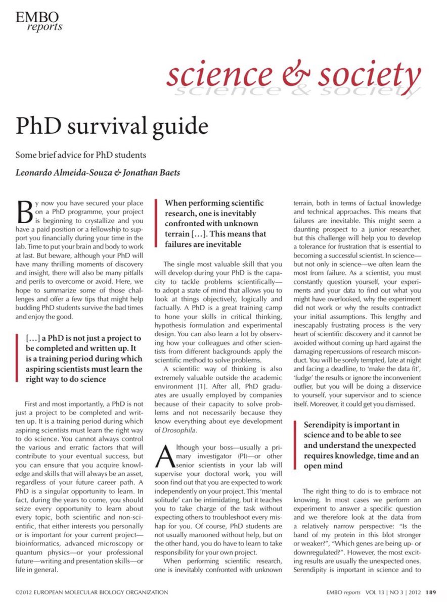 SciencNews's tweet image. PhD survival guide (1/4)

#PhD #PhDlife #academics #AcademicChatter #AcademicTwitter