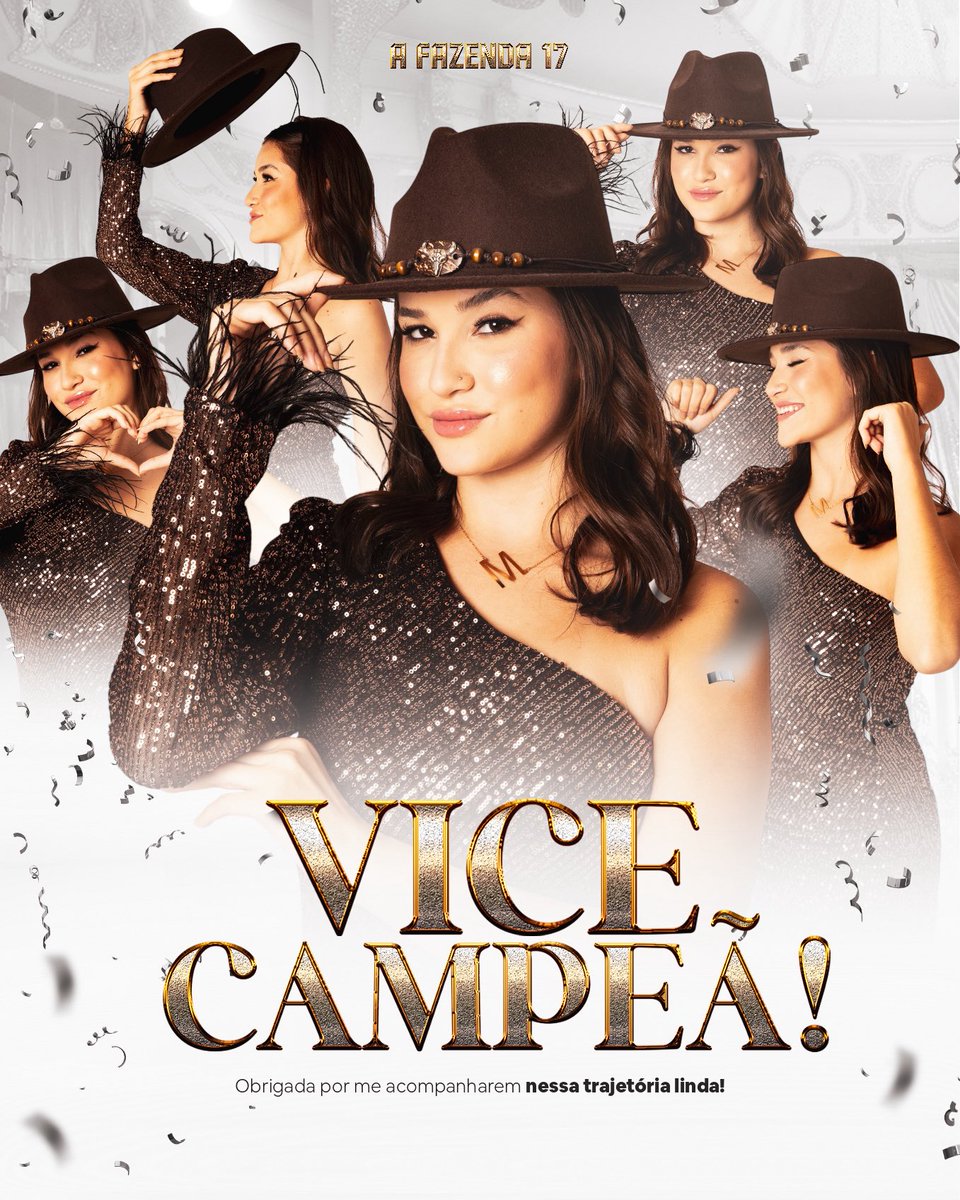 DudaWendling's tweet image. VICE-CAMPEÃ! Após 3 meses vividos com muita intensidade, entrega e verdade, chegou ao fim a trajetória da Duda em #AFazenda17. Ela se dedicou de corpo e alma ao jogo e, como fruto disso, conquistou uma torcida incrível, que deu o nome em todas as roças e lutou até o fim para…