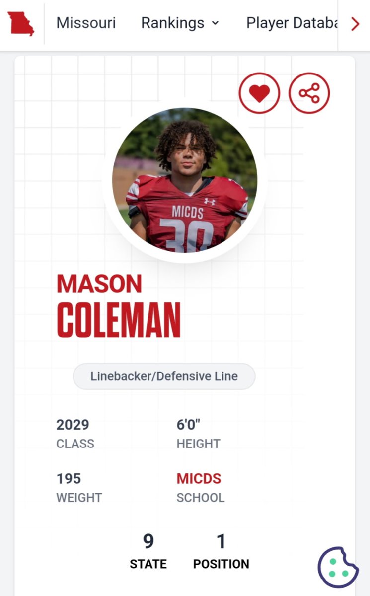 MasonColeman30's tweet image. Blessed to be the #9 player and #1 linebacker in MO class of 29
@coachgoldberg1 @Coach_M_Irvin @CoachGoldenberg @Raybarnes686gm1 @nmenneke77 @BouchardFred @PrepRedzoneMO @JPRockMO