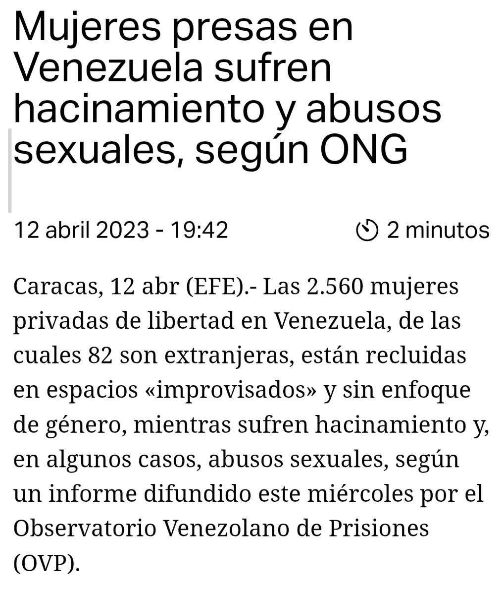 es curioso que menciones el abuso a mujeres, quieres saber qué le hace el régimen a las mujeres que meten presas??
